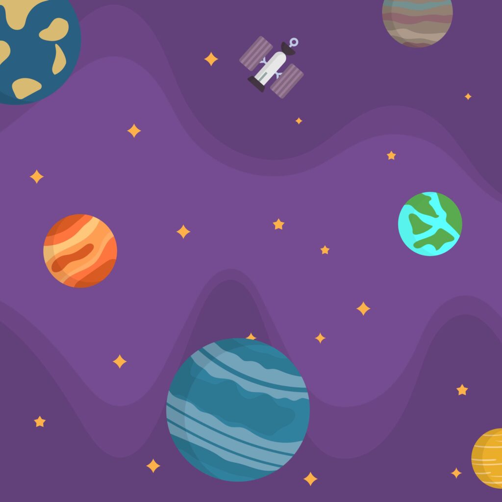 Flat Cosmos Vector Illustration Free Vector and Free SVG