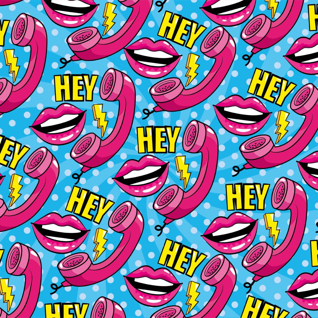 Pop-art style pattern background Free Vector