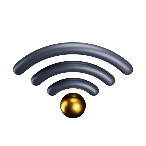 Wifi, iso, premium 3D illustration