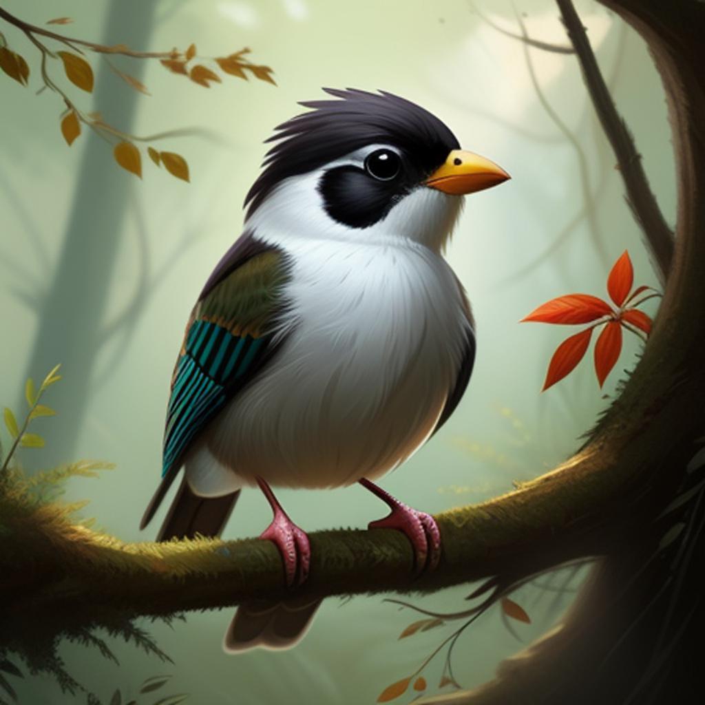 A CUTE BIRD IN by @ai_generated