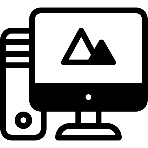 Computer, desktop, monitor icon