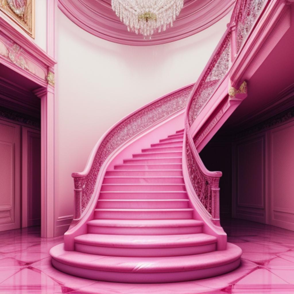 1980s staircase, furniture, mansion, by @ai_generated