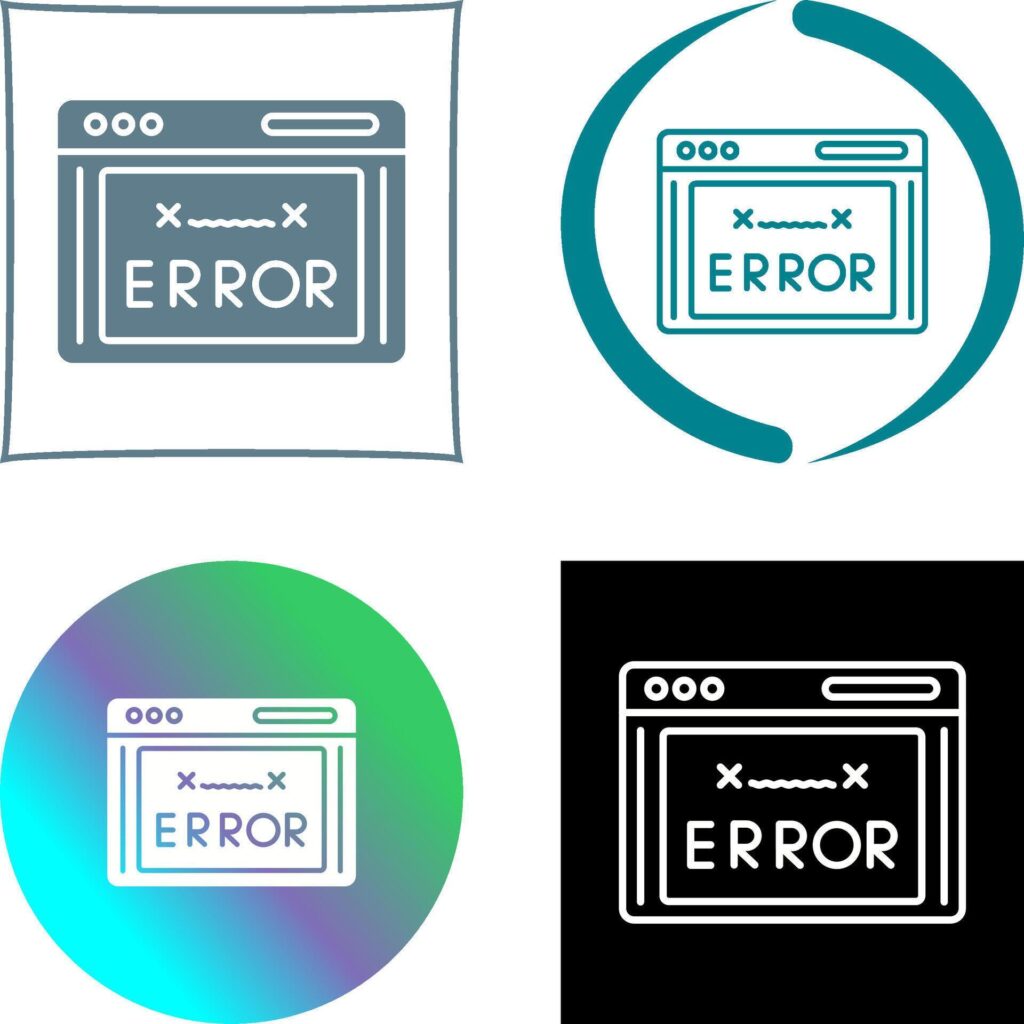 Error Code Icon Design Stock Free