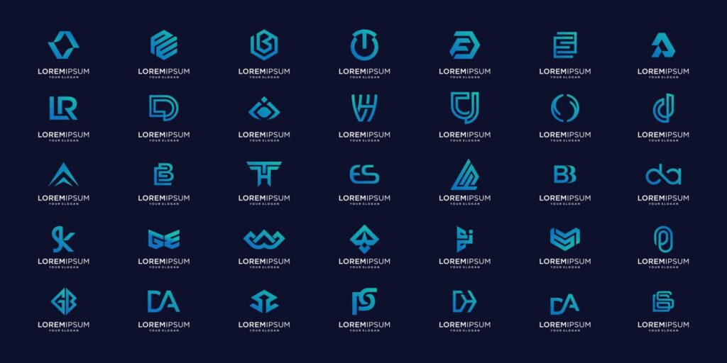 Mega logo Collection of abstract logo designs. flat minimalist modern for business.Premium Vector Stock Free and Free SVG