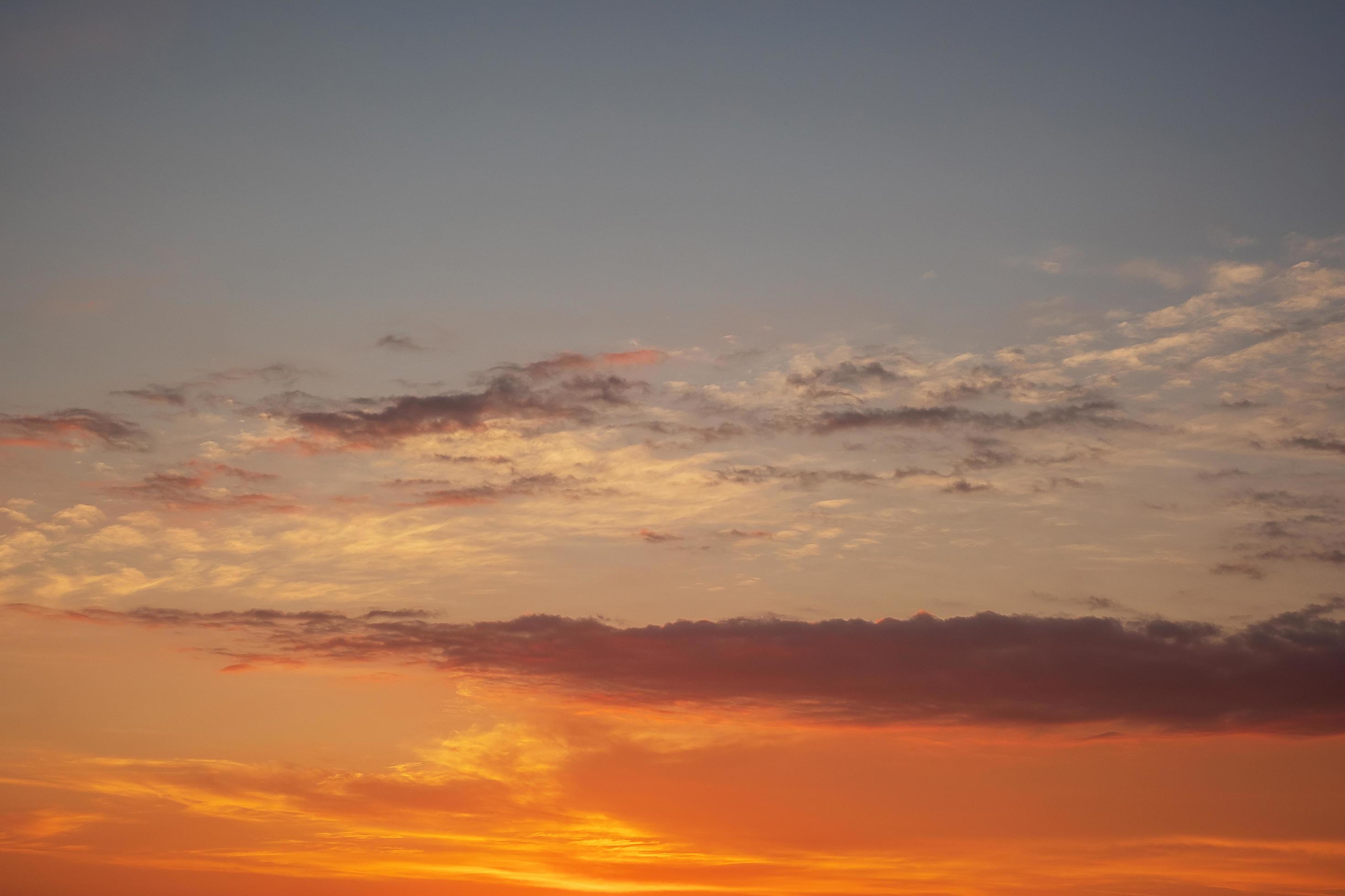 Beautiful sunset and cloudscape. Abstract and nature background concept Stock Free