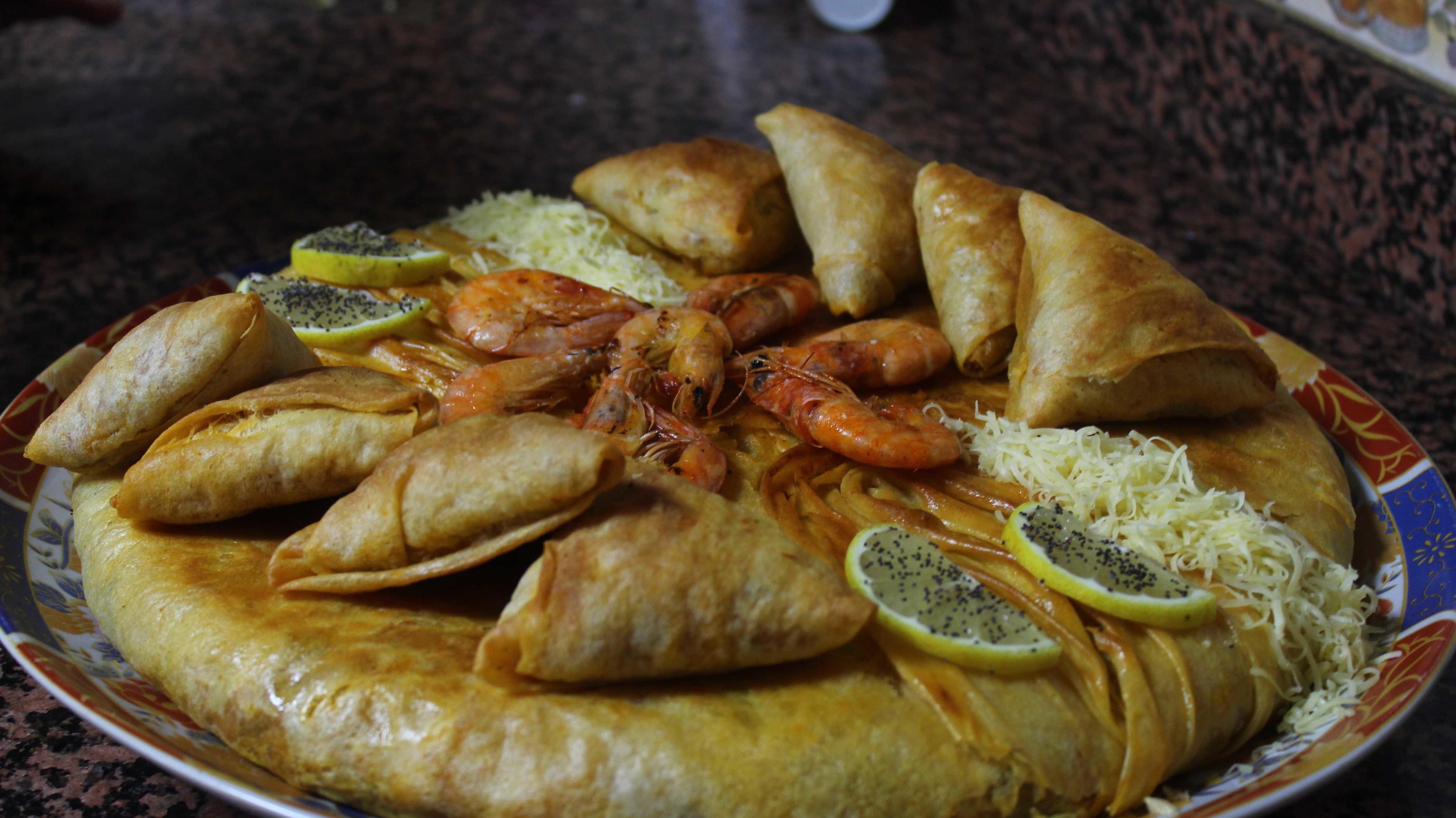 Traditional Moroccan Food Pastilla Fish Stock Free