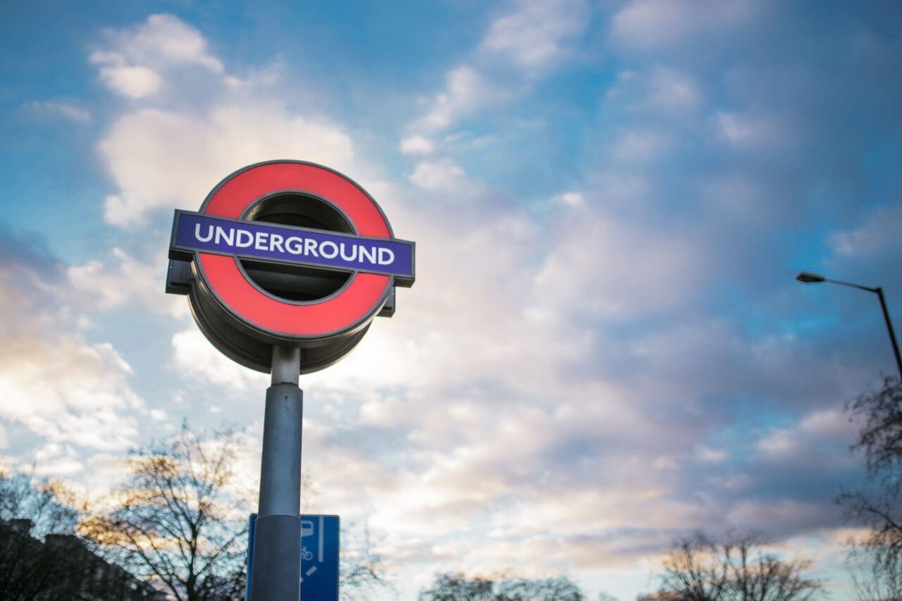 London Underground Side Clouds Stock Free