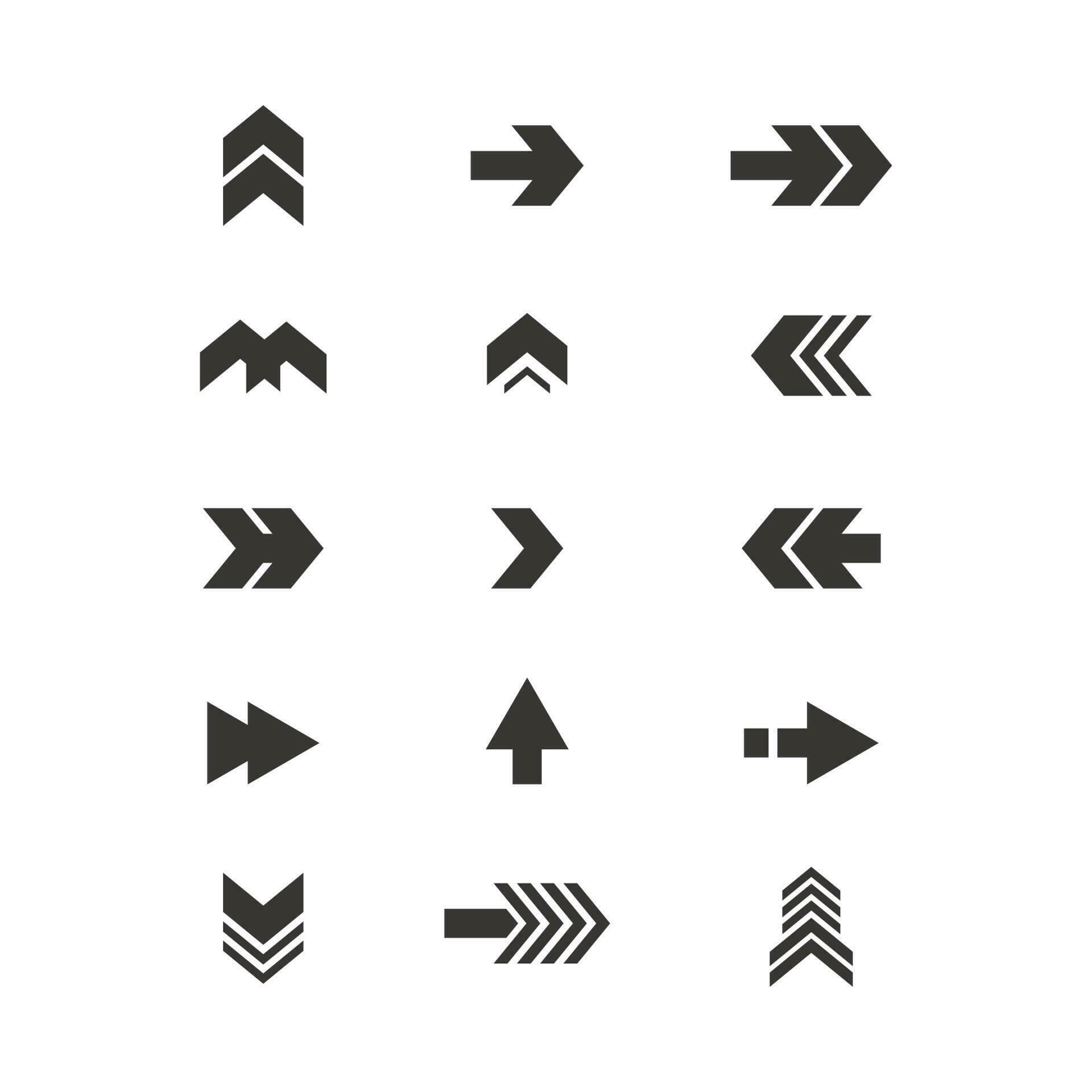 arrow set vector Stock Free