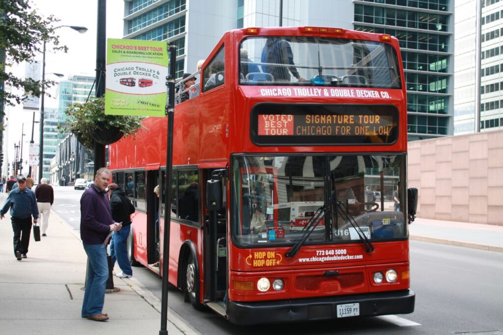 Chicago Scene Bus Stock Free