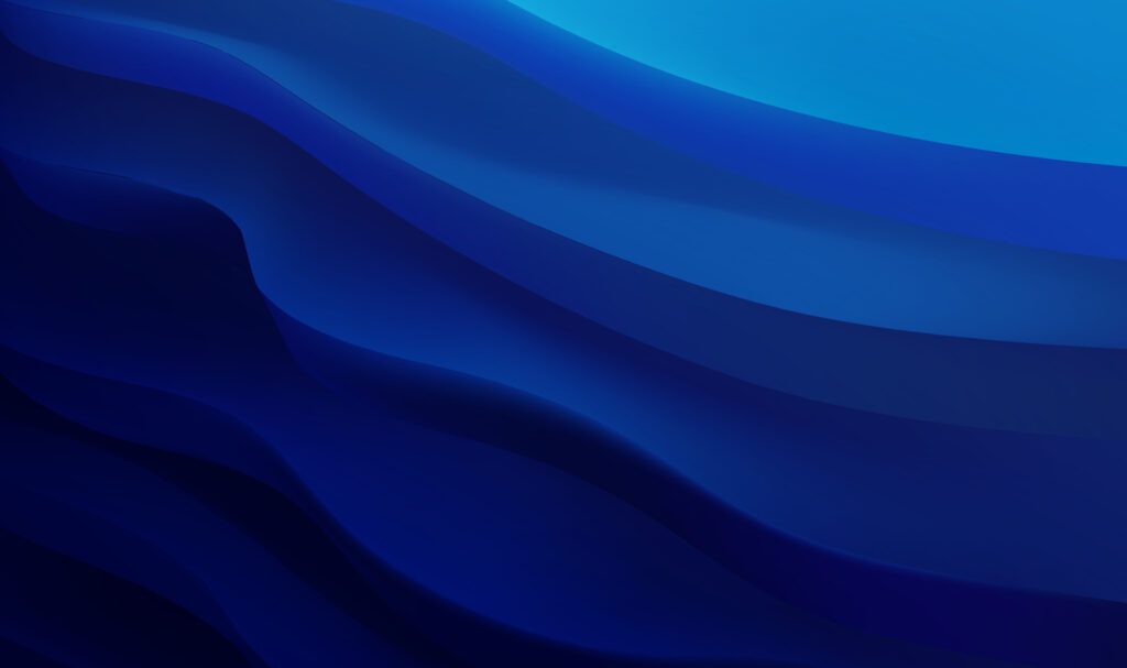 Blue striped waves on a blue background Free Vector