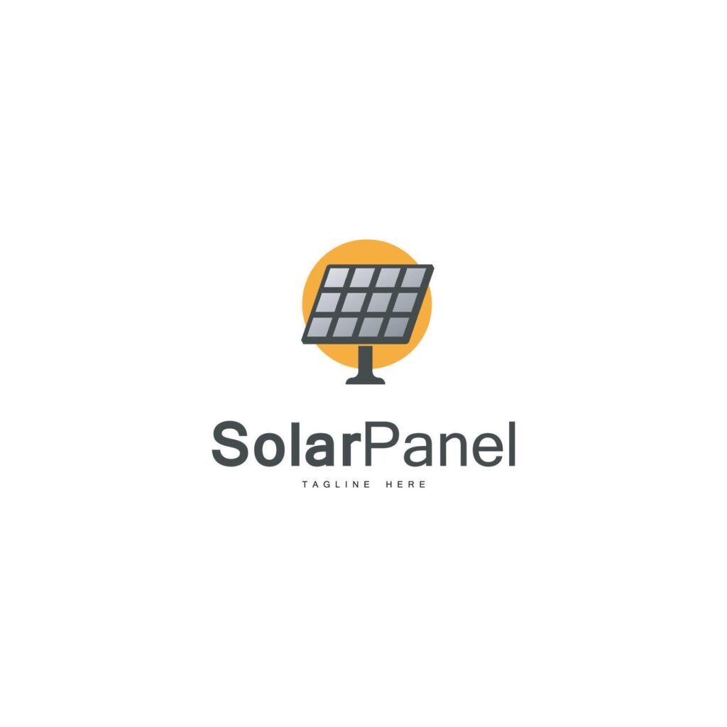 solar panel icon on white background Stock Free