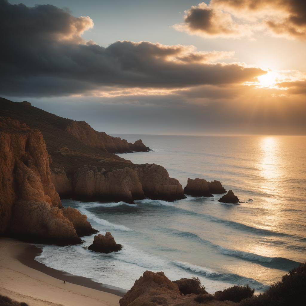 Mediteranean landscape during sunset by @ai_generated