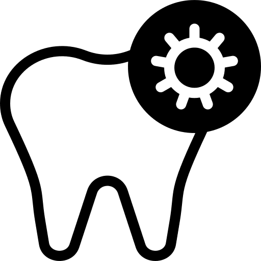 Infection, bacteria, dental icon