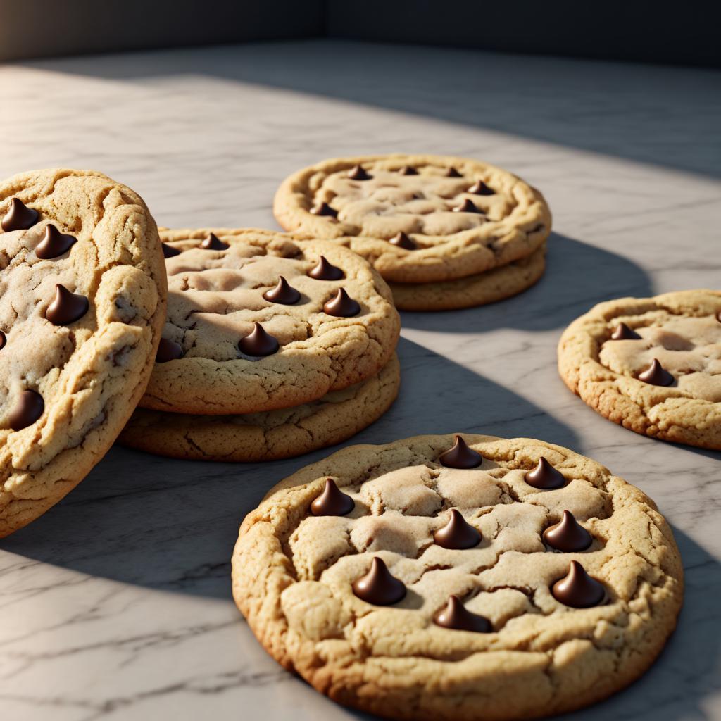 Cookies Hyperrealism,Realistic lighting,Highly detailed,8k,Octane by @ai_generated