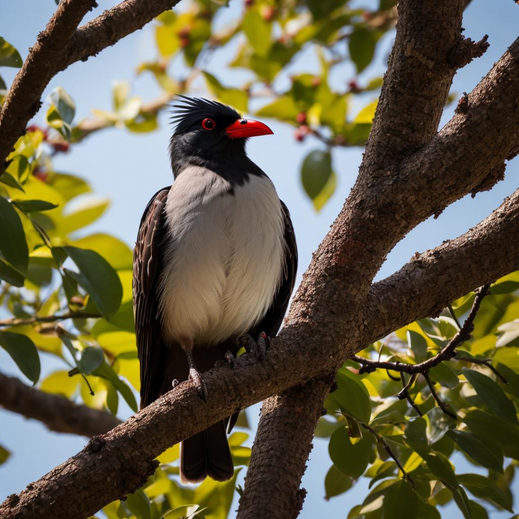 Cuckoo bird with red by @ai_generated