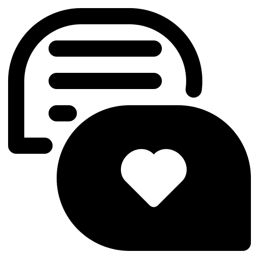 Love, message, communication icon