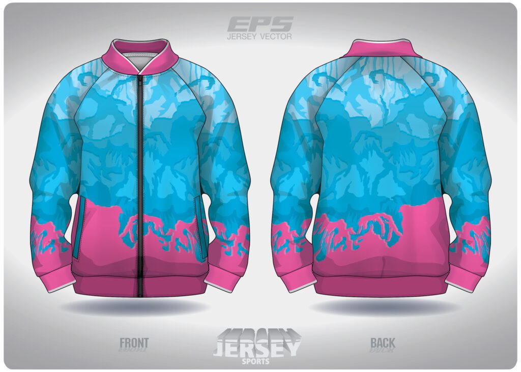 EPS jersey sports shirt .pink blue crack pattern design, illustration, textile background for sports long sleeve sweater Free Vector