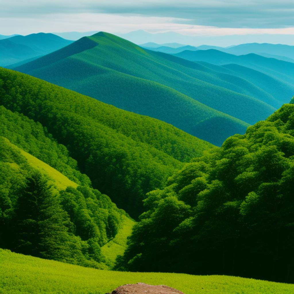 Background, Green mountain by by @ai_generated