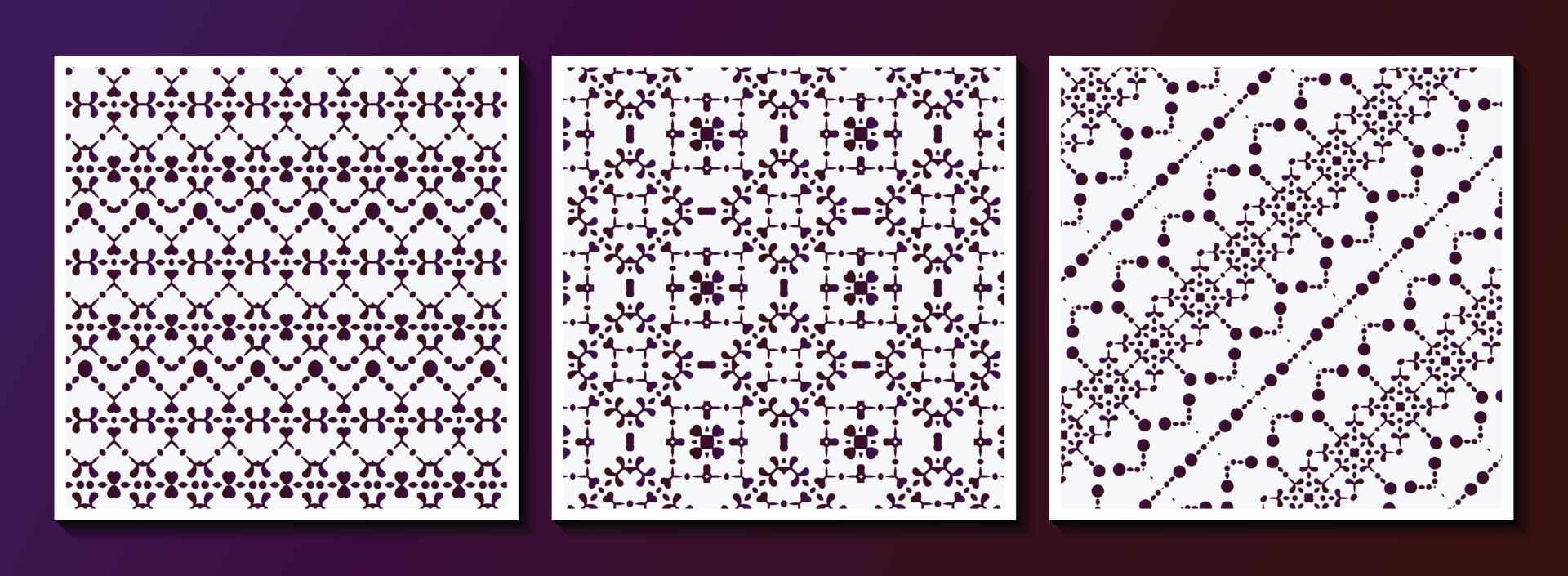 Collection of seamless ornamental line pattern Free Vector and Free SVG