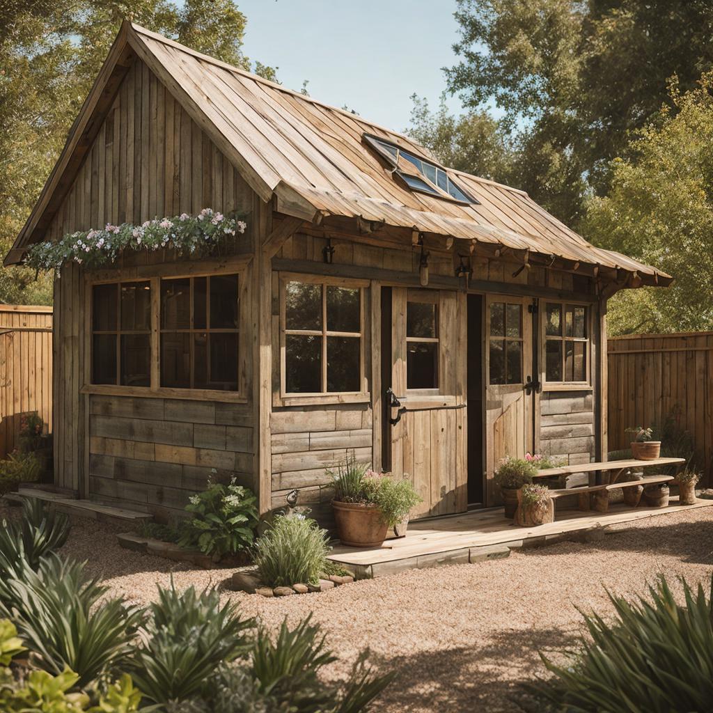 “Rustic backyard shed, weathered by @ai_generated