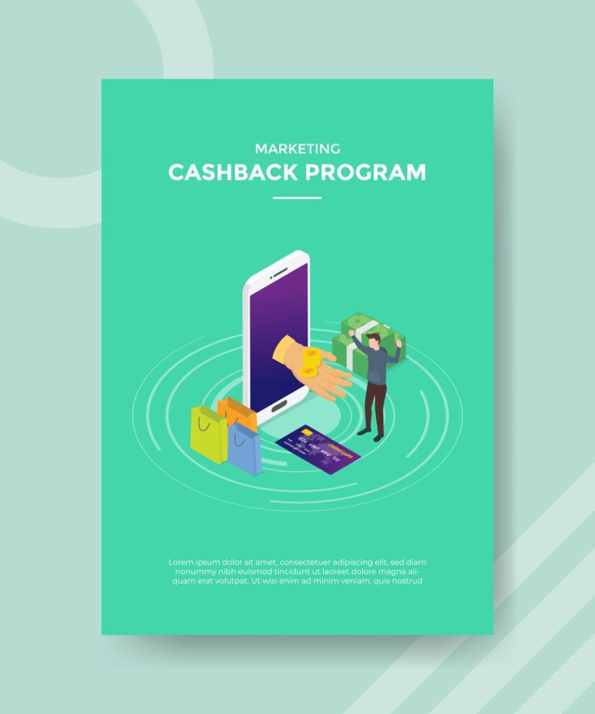 cashback program loyalty concept for template banner Free Vector