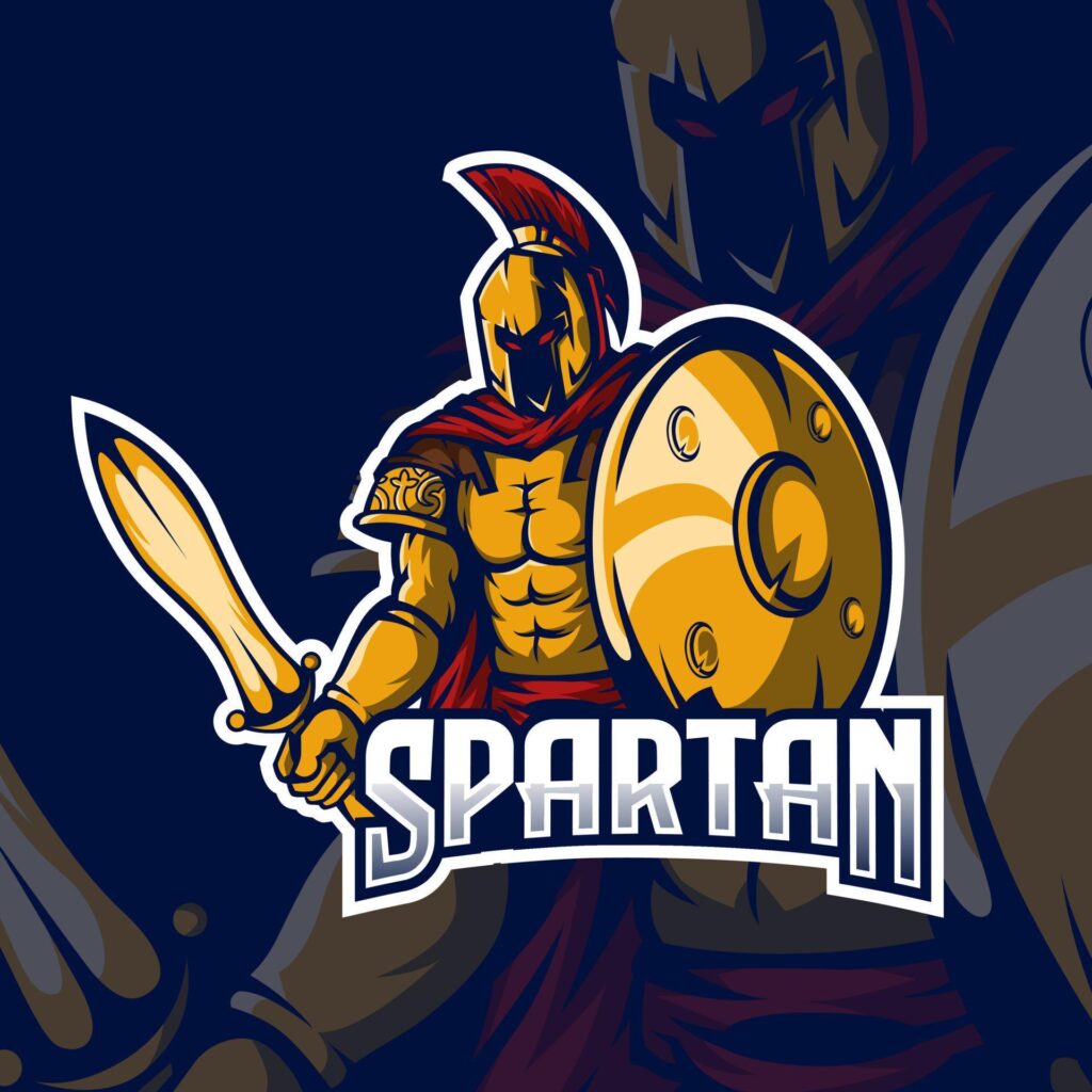 Spartan Mascot Logo for E-Sport Stock Free and Free SVG