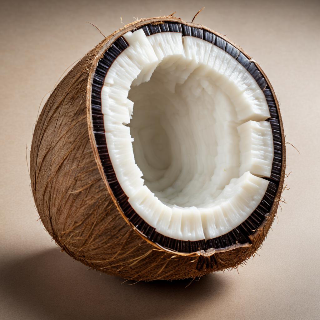 Half coconut with a by @ai_generated