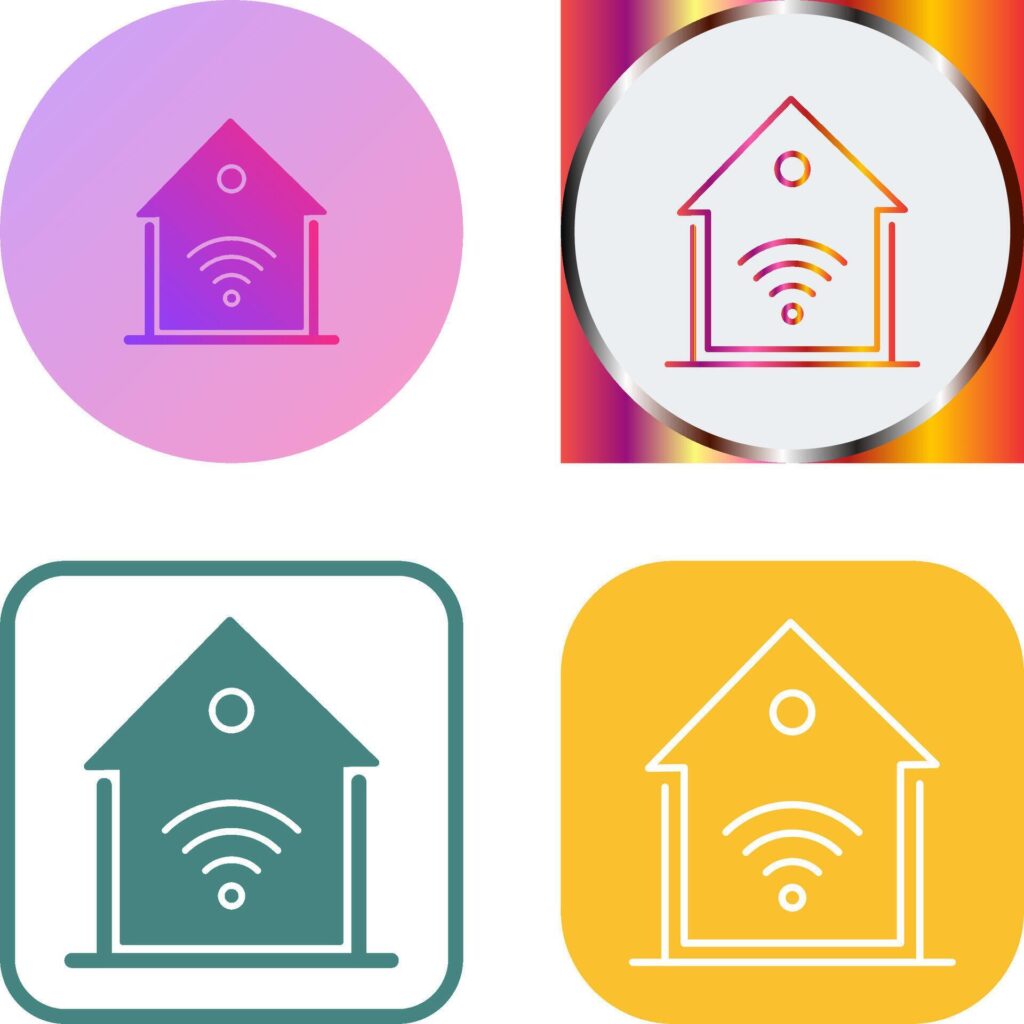 Smart Home Icon Design Stock Free