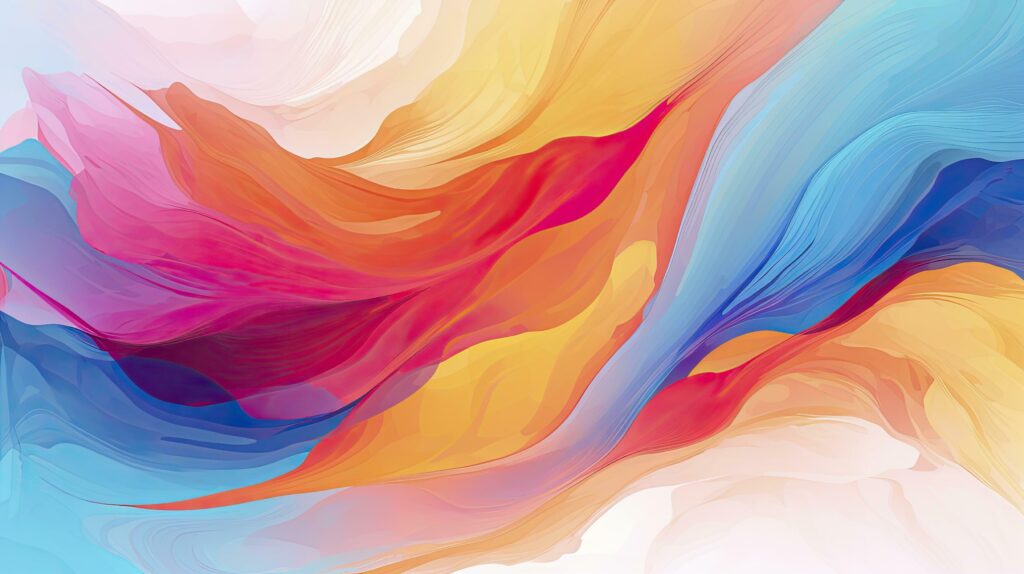 Vibrant Abstract Background with Colorful Brush Strokes. AI Generated Stock Free