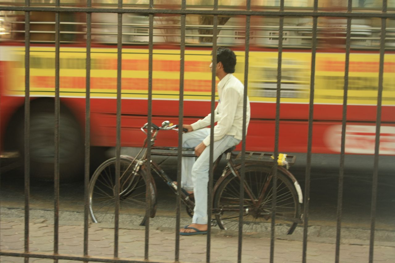 Mumbai Street Scene Cycle Stock Free