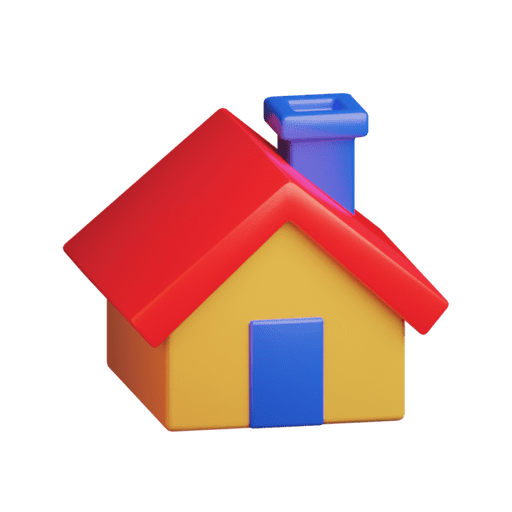 House, home, estate 3D illustration