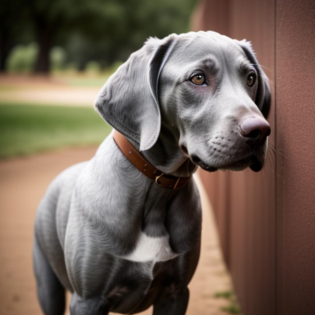 Imagina un weimaraner gris by @ai_generated