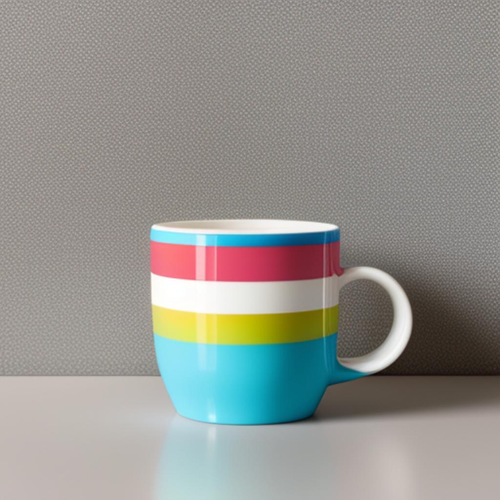 Rainbow morning coffee cup by @ai_generated