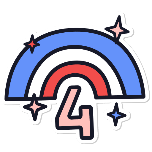 July 4, july 4th, independence day sticker