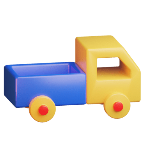 Truck, delivery, transport 3D illustration