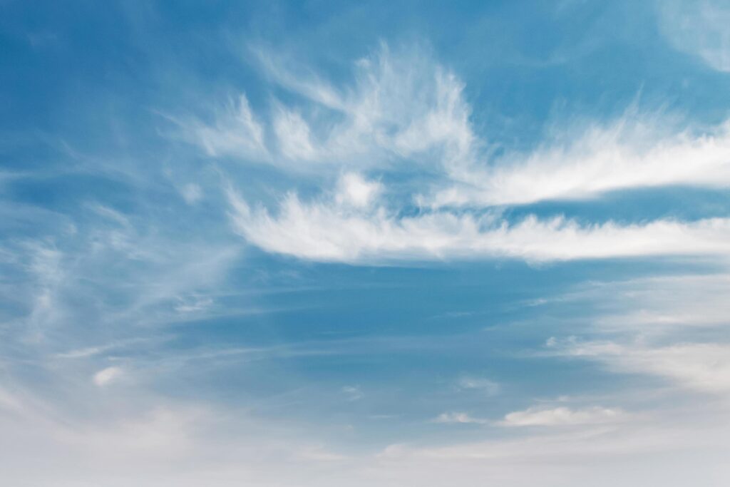 beautiful blue sky with white cloud view nature Stock Free