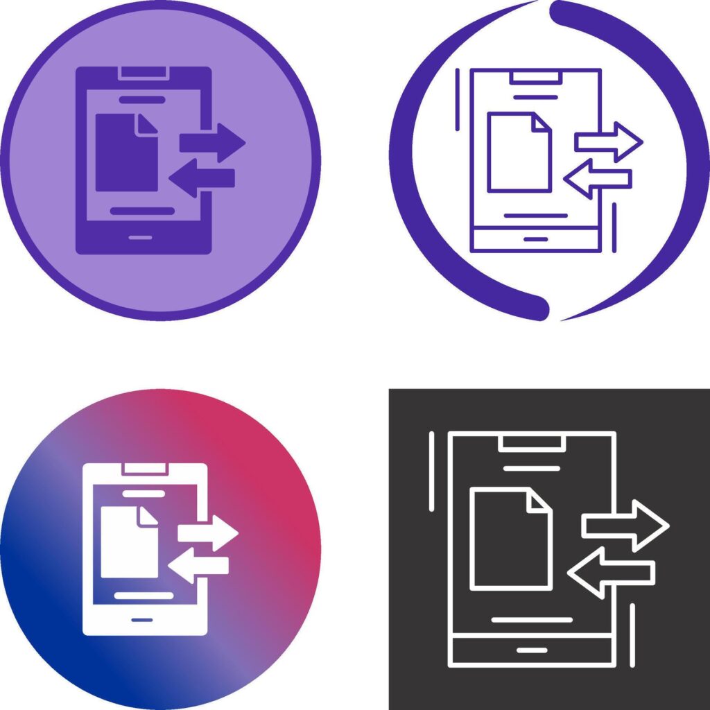 Data Transfer Icon Design Stock Free