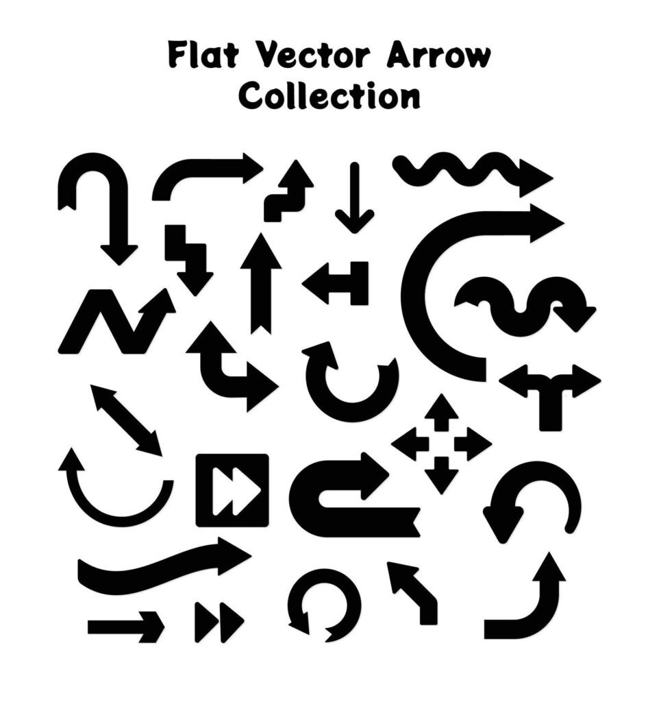 Flat Vector Arrow Collection Stock Free