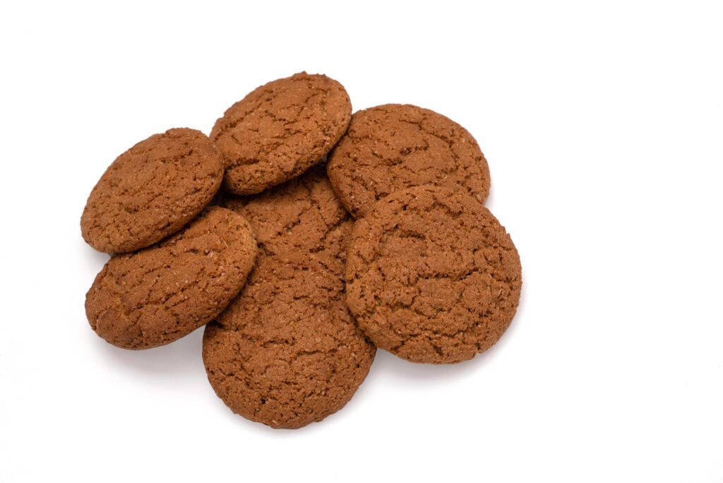 oatmeal cookies isolated on a white background Stock Free