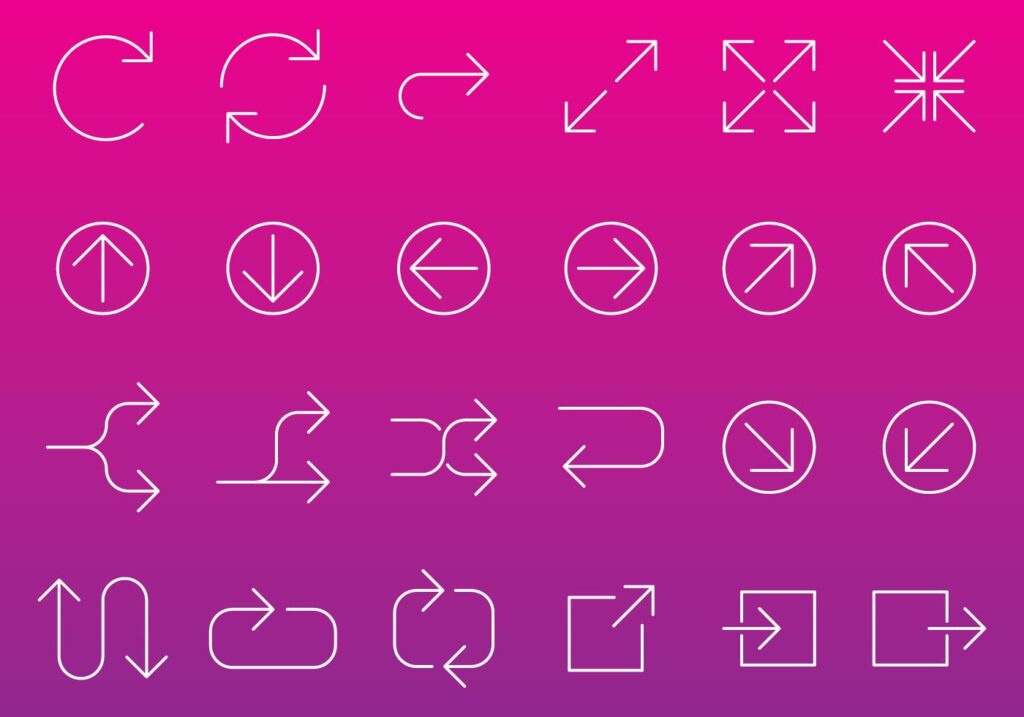 Line Arrow Icon Vectors Stock Free and Free SVG