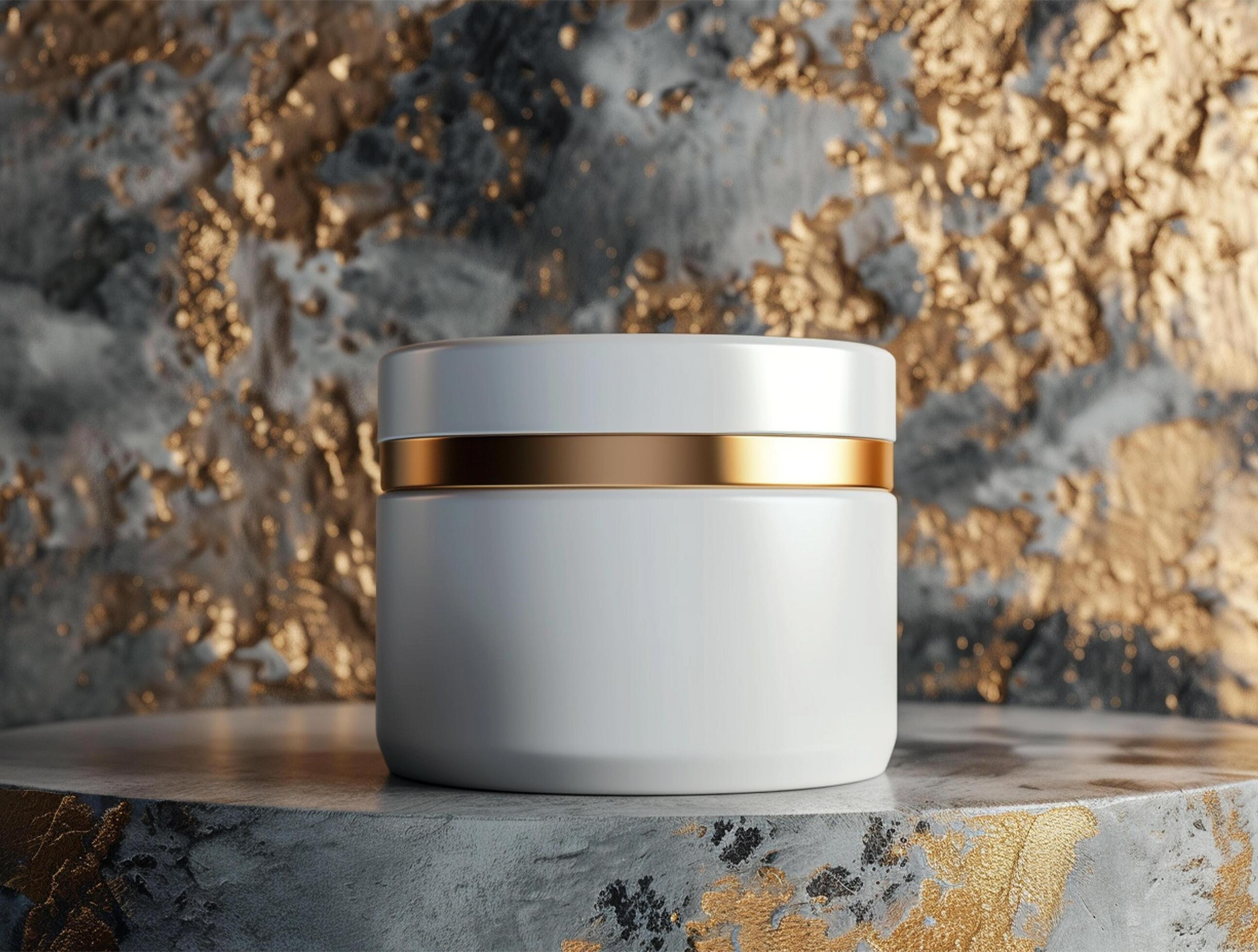 3D blank cosmetic bottle with luxury background for mockup Stock Free