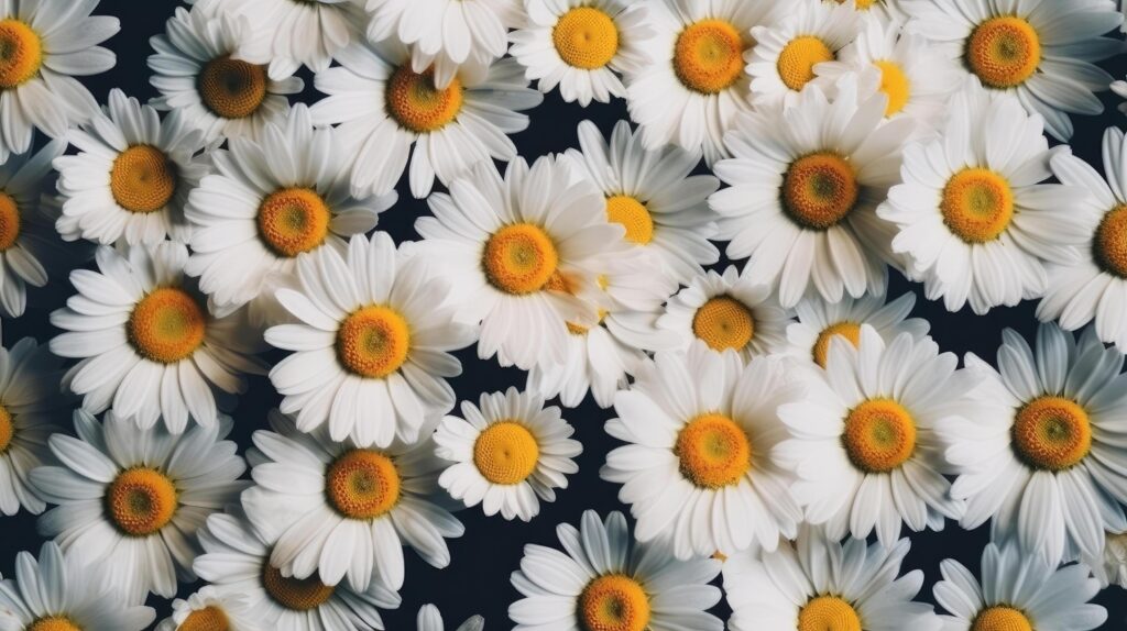 Chamomile flowers background. Illustration Stock Free