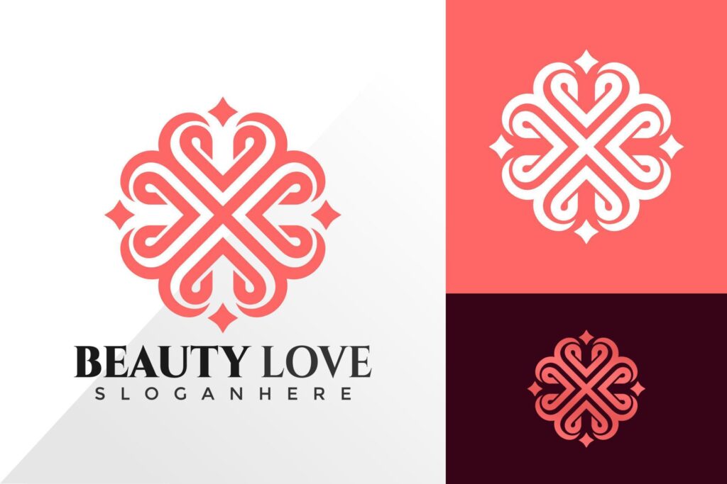 Beauty Love Logo Design Vector Template Stock Free and Free SVG