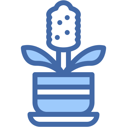 Hyacinth, plants, house icon