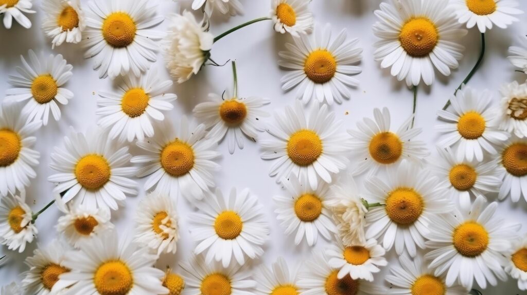 Chamomile flowers background. Illustration Stock Free