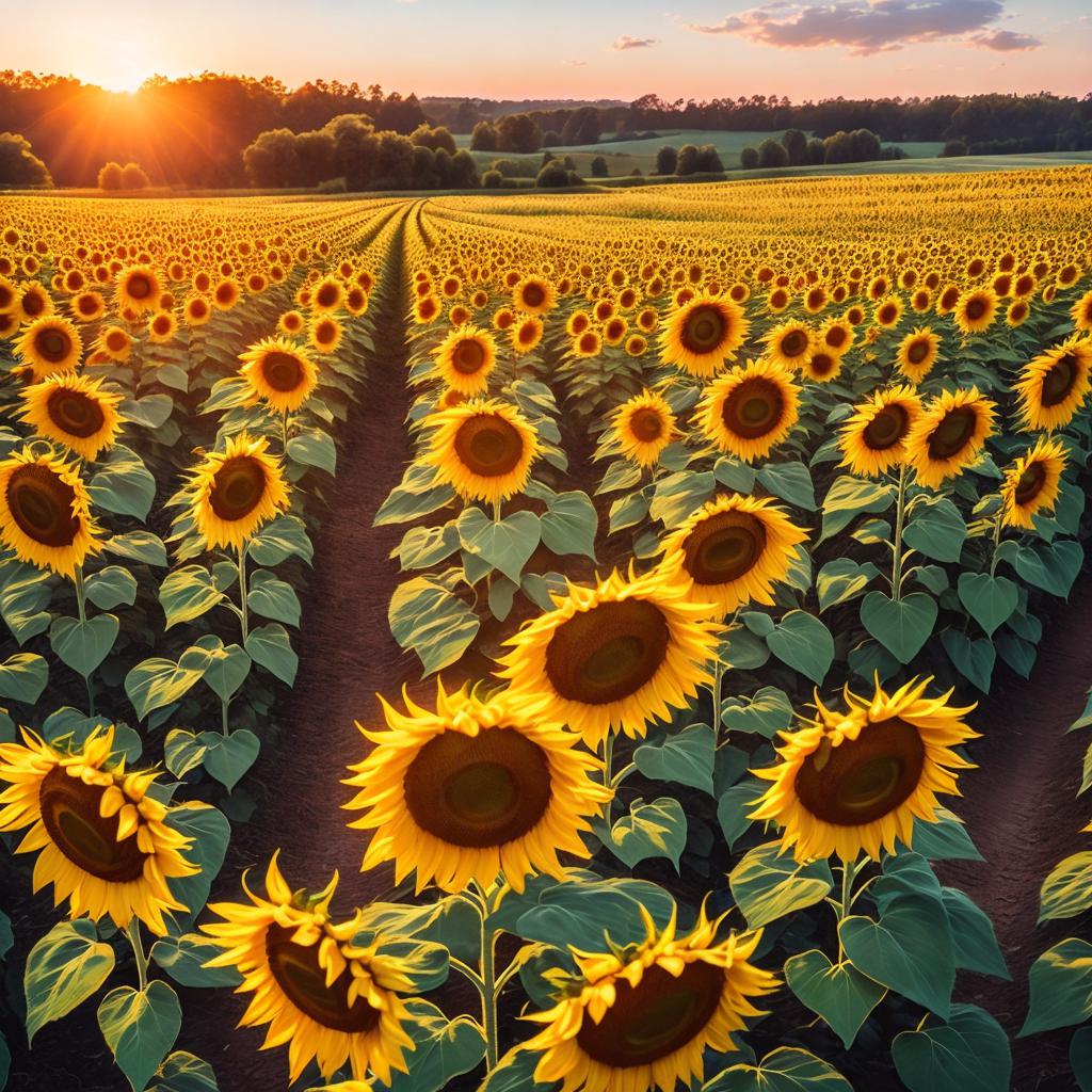 “Vibrant sunflower field at by @ai_generated