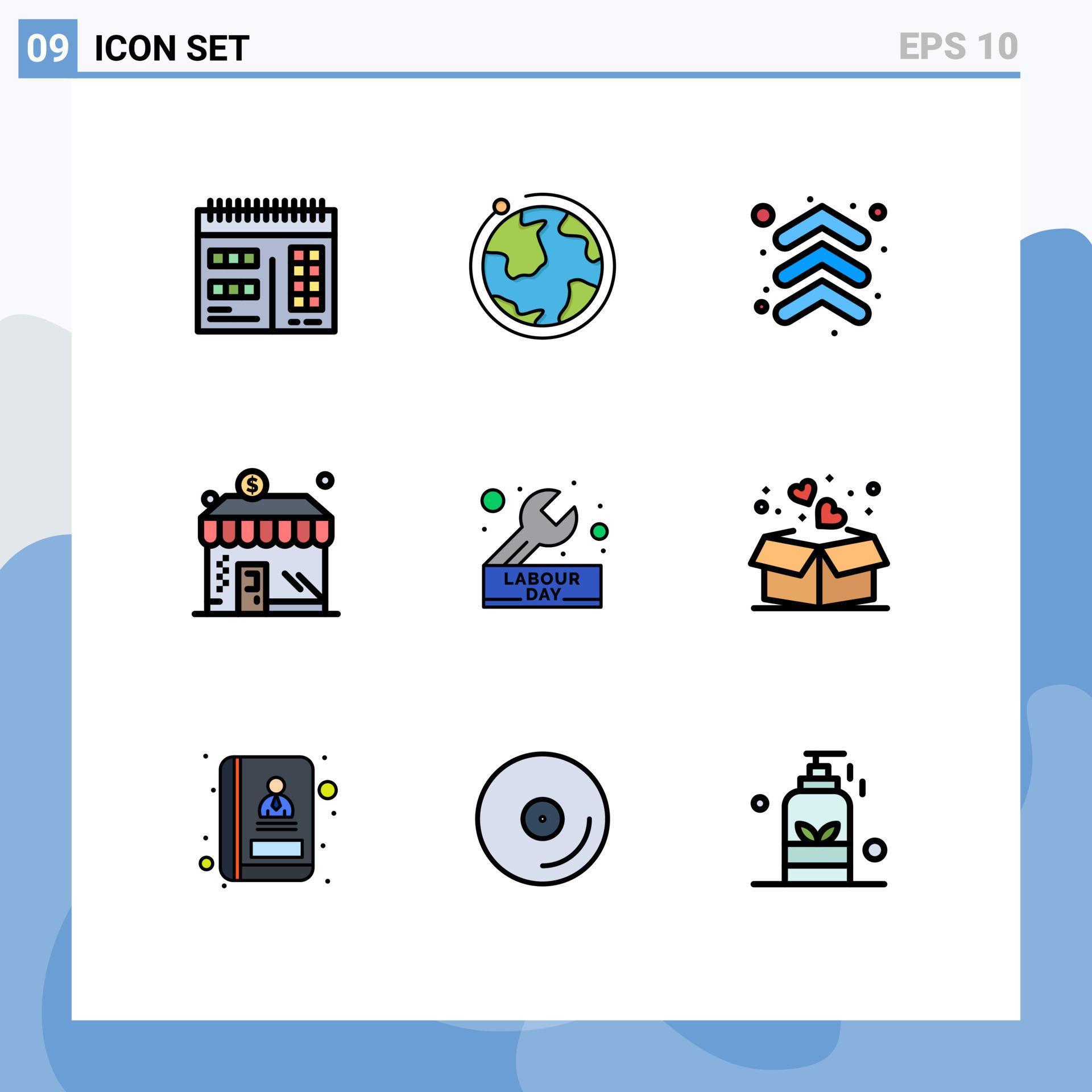 9 Creative Icons Modern Signs and Symbols of engineer day arrows money shop Editable Vector Design Elements Stock Free