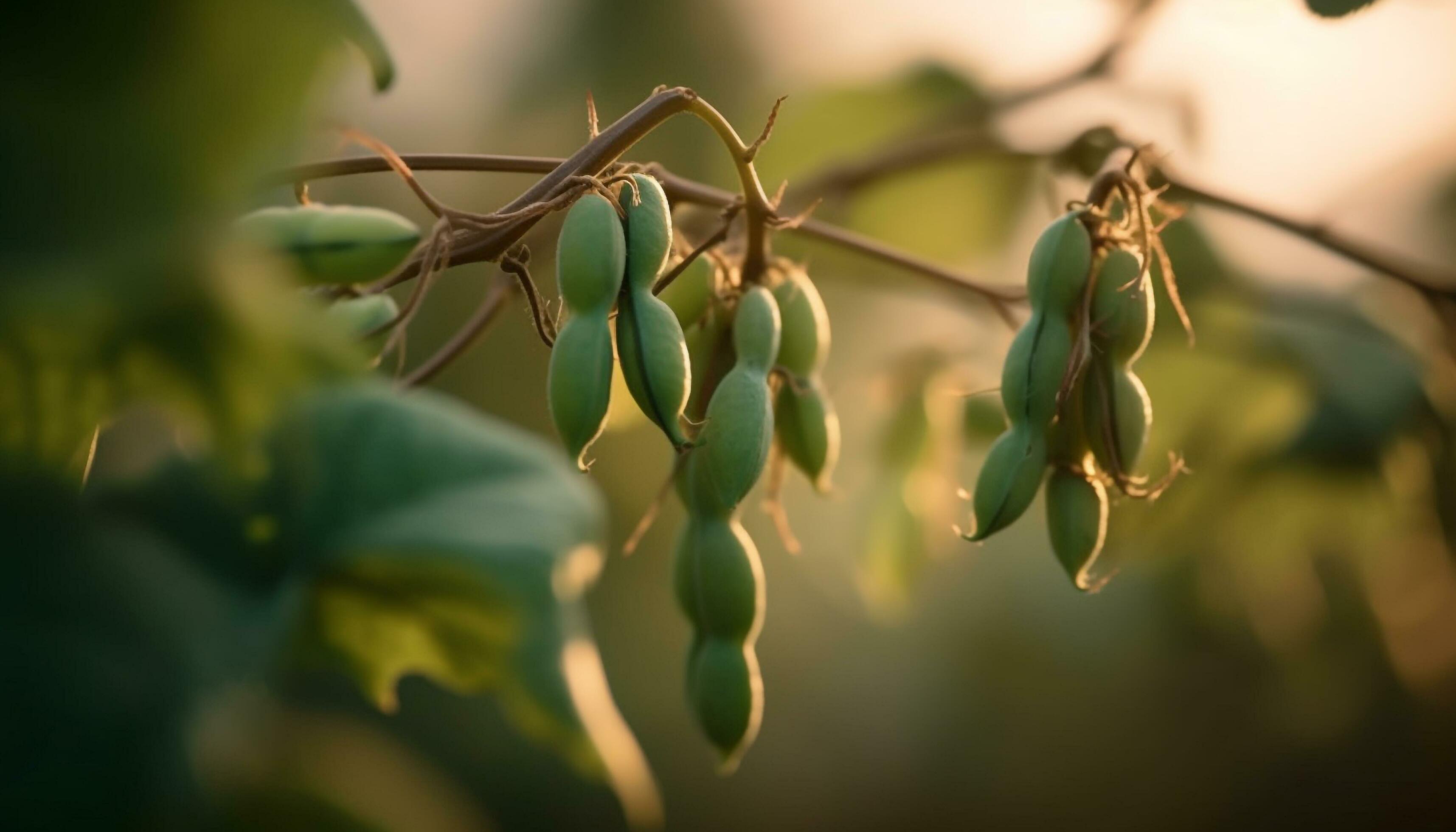 Ripe olives on branch, a harvest of healthy organic food generated by AI Stock Free