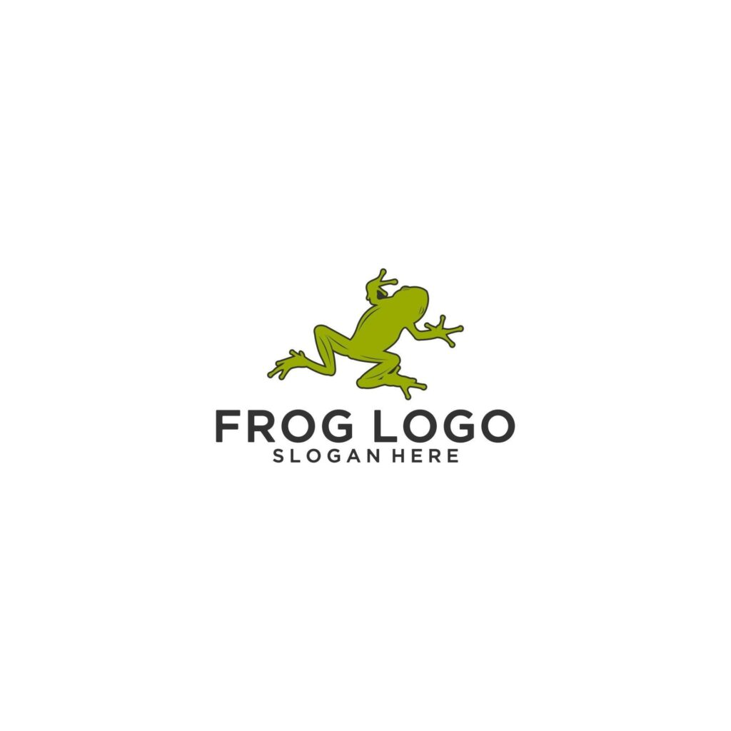 frog logo template in white background Stock Free