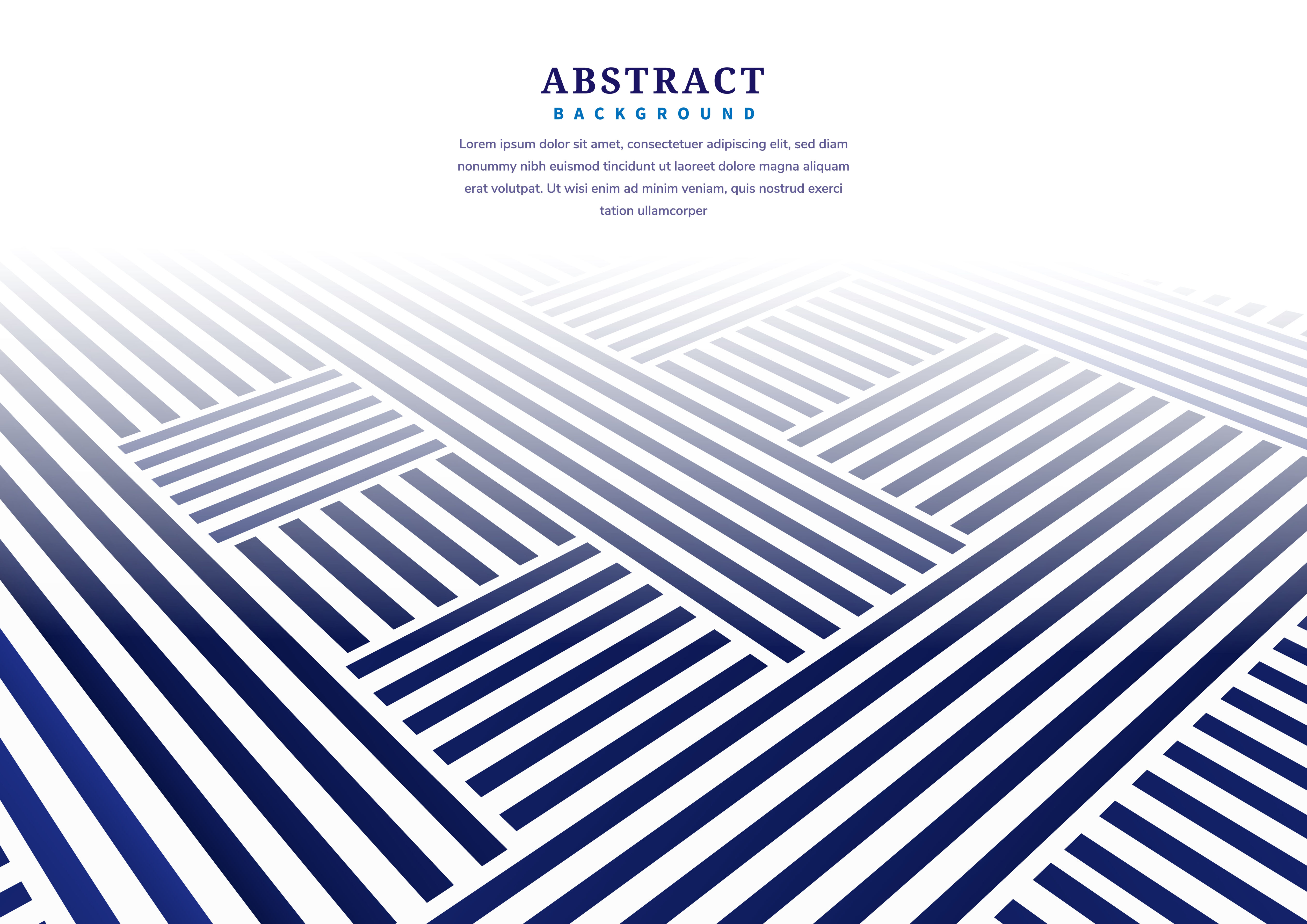 Abstract blue perspective line pattern on white Free Vector